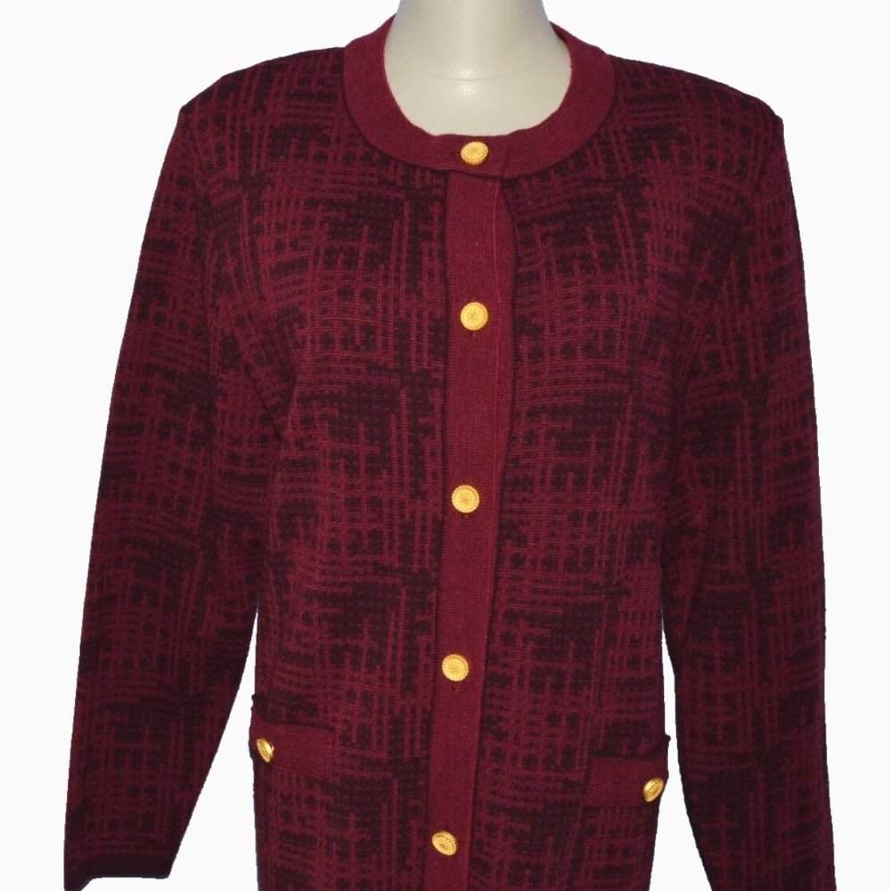 VINTAGE MADE IN FRANCE SZ 8 MEDIUM 40 FR PURPLE ACRYLIC WOOL BLAZER JACKET